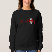 Canadian Roots Heartbeat EKG Pulse Canada Heart Ma Sweatshirt (Vorderseite)
