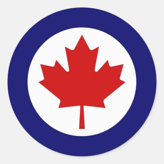 Canadian Roundel Runder Aufkleber (Vorderseite)