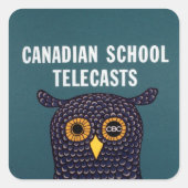 Canadian School Telecasts Quadratischer Aufkleber (Vorderseite)