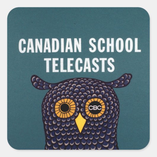 Canadian School Telecasts Quadratischer Aufkleber (Vorderseite)