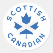 Canadian Scottish Roots Runder Aufkleber (Vorderseite)