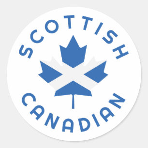 Canadian Scottish Roots Runder Aufkleber