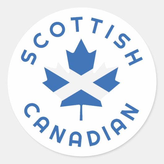 Canadian Scottish Roots Runder Aufkleber (Vorderseite)