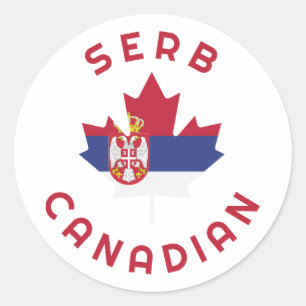 Canadian Serb Roots Runder Aufkleber