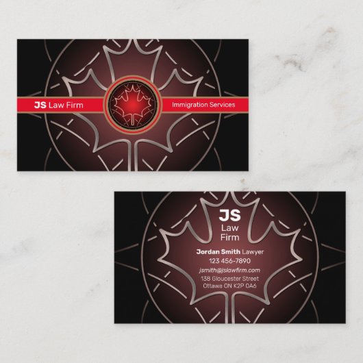 Canadian Services Business Card Visitenkarte (Vorne/Hinten)