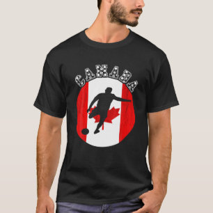 Canadian Soccer Player Maple Leaf Canadian Roots C T-Shirt