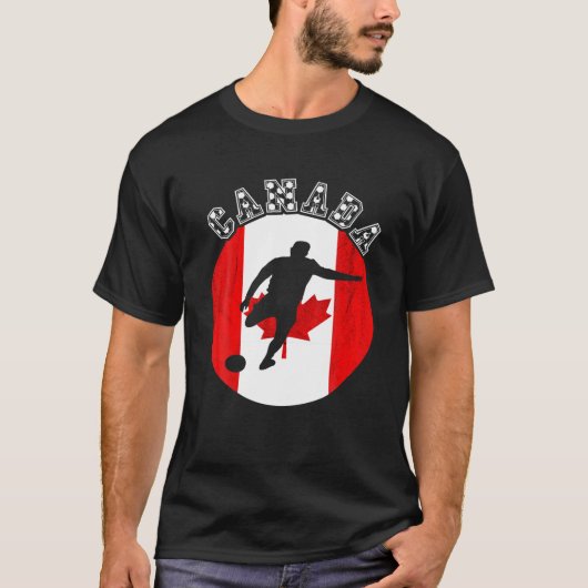 Canadian Soccer Player Maple Leaf Canadian Roots C T-Shirt (Vorderseite)