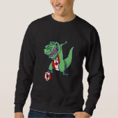 Canadian Soccer Team Dino Dabbing Rex Maple Leaf C Sweatshirt (Vorderseite)