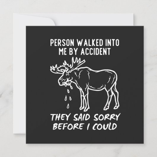 Canadian Sorry Moose Karte (Vorderseite)