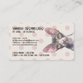 Canadian Sphynx Cat Dot Muster Visitenkarte (Rückseite)