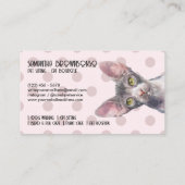 Canadian Sphynx Cat Pink Dots Visitenkarte (Rückseite)