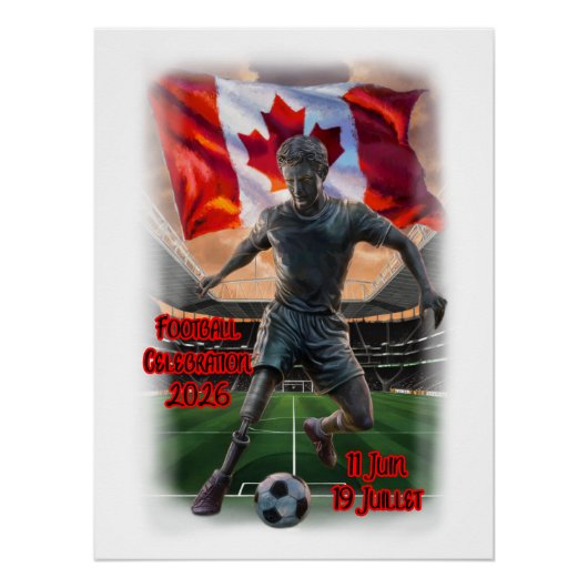 Canadian Statue Celebrates Football on a Poster (Vorderseite)