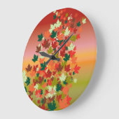 Canadian Sunset Große Wanduhr (Winkel)