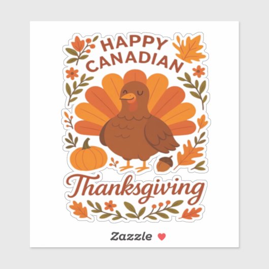 Canadian Thanksgiving Autumn Celebration Classic T Aufkleber (Blatt)