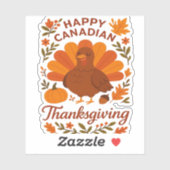 Canadian Thanksgiving Autumn Celebration Classic T Aufkleber (Blatt)
