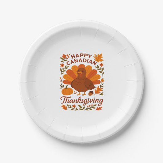 Canadian Thanksgiving Autumn Celebration Classic T Pappteller (Vorderseite)