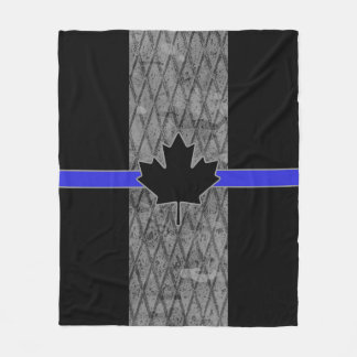 Canadian Thin Blue Line Flag Fleecedecke