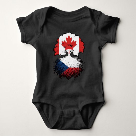 Canadian Tree Roots Flag Baby Strampler (Vorderseite)
