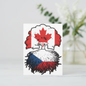Canadian Tree Roots Flag Postkarte (Stehend Vorderseite)