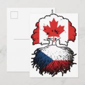 Canadian Tree Roots Flag Postkarte (Vorne/Hinten)