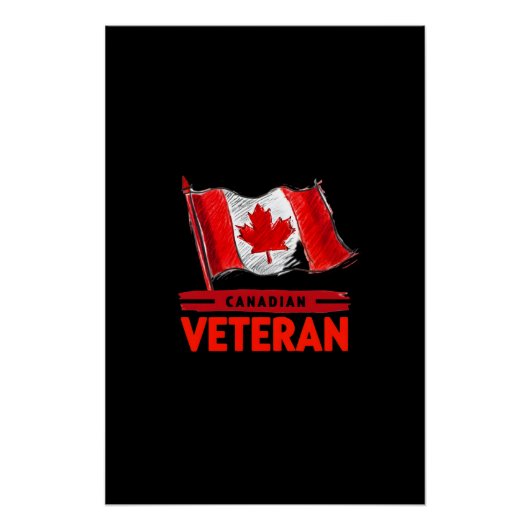 Canadian Veteran Digital Art Design Poster (Vorderseite)