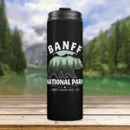 Canadian Wilderness – Banff Bear Illustration Thermosbecher