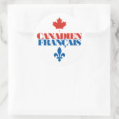 Canadien Francais 3 Runder Aufkleber (Tasche)