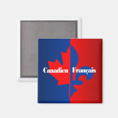Canadien Francais Magnet (Vorderseite/Rückseite)