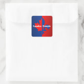 Canadien Francais Quadratischer Aufkleber (Tasche)