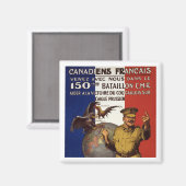 Canadiens Francais Magnet (Vorderseite/Rückseite)