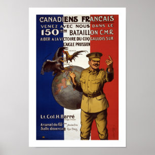 Canadiens Francais (weiß) Poster