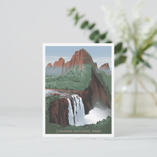 Canaima Nationalpark Venezuela Vintag Postkarte (Stehend Vorderseite)