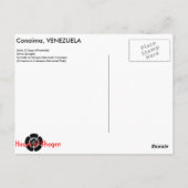 Canaima, Venezuela Postkarte (Rückseite)