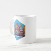 Canal Amsterdam Niederlande Europa Kaffeetasse (Vorderseite Links)