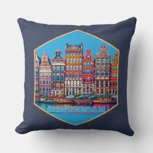 Canal Amsterdam Niederlande Europa Kissen