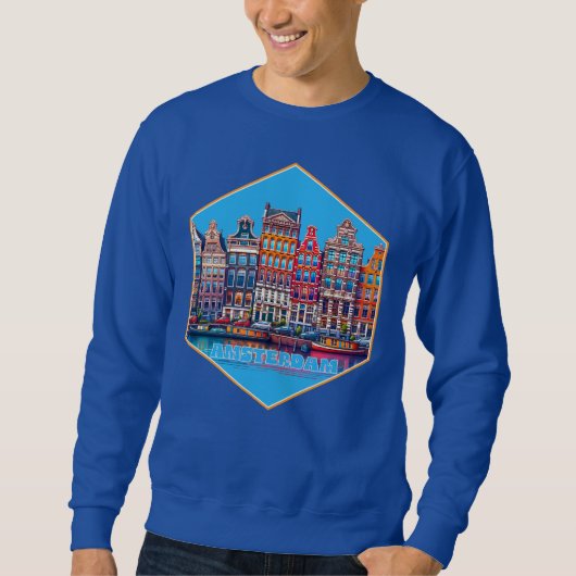 Canal Amsterdam Niederlande Europa Sweatshirt (Vorderseite)