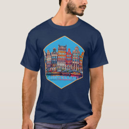 Canal Amsterdam Niederlande Europa T-Shirt