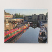 Canal Barges and Canal Basin, Skipton, Yorkshire Puzzle (Horizontal)