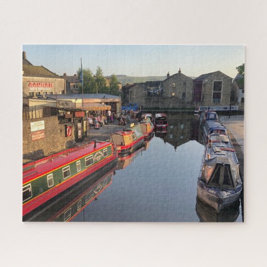 Canal Barges and Canal Basin, Skipton, Yorkshire Puzzle (Horizontal)