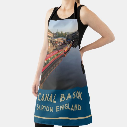 Canal Barges and Canal Basin, Skipton, Yorkshire Schürze (InSitu)