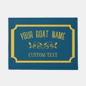 Canal Boat Traditional Custom Boat Name Sign Fußmatte (Vorderseite)
