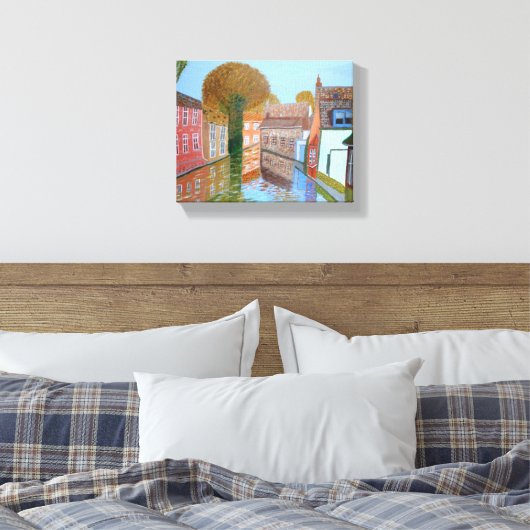 Canal Brugge Leinwand (Insitu (Schlafzimmer))