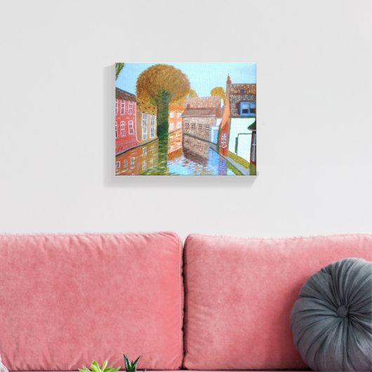 Canal Brugge Leinwand (Insitu (Wohnzimmer))