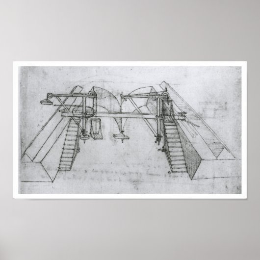 Canal Construction Machine, Leonardo da Vinci Poster (Vorne)