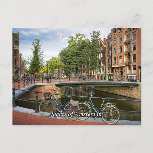 Canal Crossing, Sehenswürdigkeiten von Amsterdam Postkarte (Vorderseite)