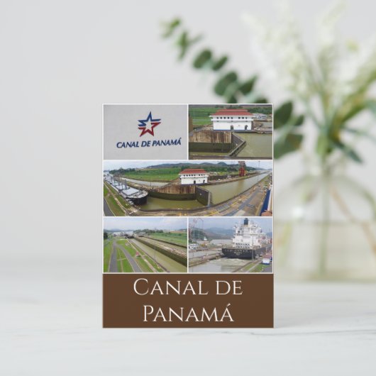 Canal de Panamá Postkarte (Stehend Vorderseite)