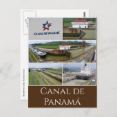Canal de Panamá Postkarte (Vorne/Hinten)
