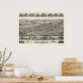 Canal Dover, OH Panorama Karte - 1899 Poster (Küche)