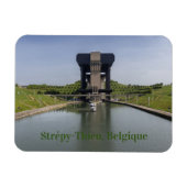 Canal du Centre and Boat Lift, Belgien Magnet (Horizontal)