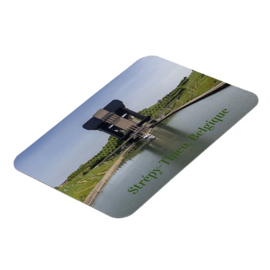 Canal du Centre and Boat Lift, Belgien Magnet (Linke Seite)